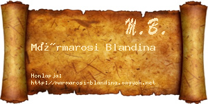 Mármarosi Blandina névjegykártya